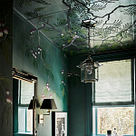 Обои ручная роспись Silk Tree Blossom on Sung Green Williamsburg варинант исполнения - 2 | Loft Concept в Барнауле