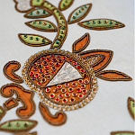 Обои с вышивкой ручной работы Fyodor Original colourway on linen варинант исполнения - 2 | Loft Concept в Барнауле