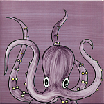 Плитка с узором Осьминог велосипедист варинант исполнения - 3 | Loft Concept в Барнауле