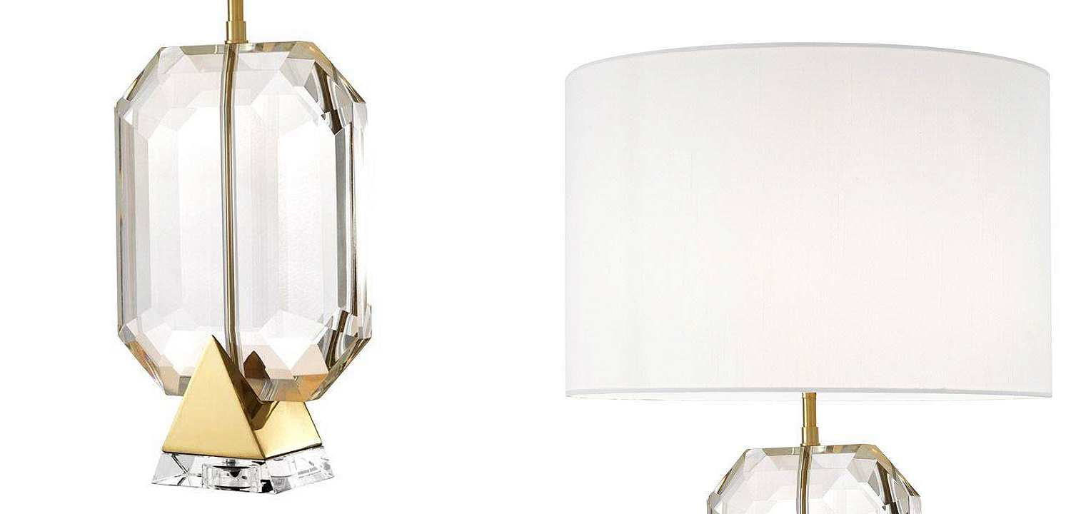 Настольная лампа Eichholtz Table Lamp Emerald Gold & white Настольная лампа Eichholtz Table Lamp Emerald Gold & white - Loft-Concept в Барнауле