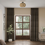 Потолочный светильник с плафоном из плетеного джута и черным каркасом Quoizel варинант исполнения - 7 | Loft Concept в Барнауле