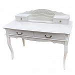 Стол-бюро белого цвета из массива бука с 4-мя ящиками White Provence варинант исполнения - 3 | Loft Concept в Барнауле