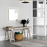 Настенное зеркало квадратной формы в металлической раме золотого цвета CORNER MIRROR GOLD варинант исполнения - 1 | Loft Concept в Барнауле