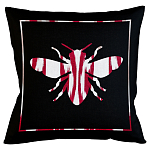 Подушка декоративная пчела с красным узором Ikat Pattern варинант исполнения - 1 | Loft Concept в Барнауле