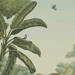 Обои ручная роспись River Scenes of Bengal Verdoyant варинант исполнения - 2 | Loft Concept в Барнауле