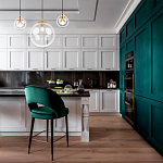 Подвесной светильник со стеклянным прозрачным плафоном в форме шара и золотыми металлическим акцентами 30 ClassiCon варинант исполнения - 6 | Loft Concept в Барнауле