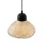 Подвесной светильник с янтарным фактурным плафоном Lamp with Frozen Glass Effect варинант исполнения - 2 | Loft Concept в Барнауле