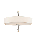 Люстра круглая с белым тканевым абажуром  White Light Diffuser варинант исполнения - 3 | Loft Concept в Барнауле