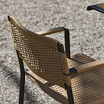 Дизайнерский стул с каркасом из металла с плетеными сиденьем и спинкой GREEN POINT Chair варинант исполнения - 2 | Loft Concept в Барнауле