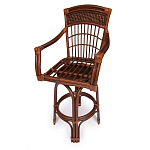 Барный стул из ротанга Eloise коричневый варинант исполнения - 5 | Loft Concept в Барнауле