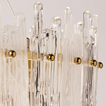 Люстра круглая с прозрачными стержнями разной длины Textured Glass Chandelier варинант исполнения - 9 | Loft Concept в Барнауле