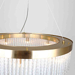 Люстра подвесная со стеклянными подвесками в виде перекрученных трубочек Nembus варинант исполнения - 3 | Loft Concept в Барнауле