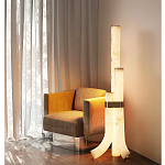 Торшер геометрический с тремя мраморными плафонами Marble Tripod варинант исполнения - 5 | Loft Concept в Барнауле