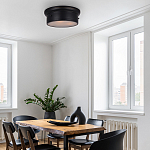 Потолочный светильник круглый черного цвета Modern Simple Ceiling Light варинант исполнения - 3 | Loft Concept в Барнауле