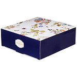 Ваза фарфоровая круглая на ножке с рисунком цветов Garden Whisper Porcelain Set  варинант исполнения - 2 | Loft Concept в Барнауле