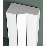 Шкаф-пенал белый с зеркальной дверцей Strict Lines варинант исполнения - 4 | Loft Concept в Барнауле