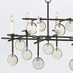 Люстра подвесная с 8-ю лампами и стеклянными круглыми подвесками Currey & Company варинант исполнения - 7 | Loft Concept в Барнауле