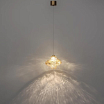 Подвесной светильник с плафоном из фактурного светло-янтарного стекла Light Ensemble варинант исполнения - 4 | Loft Concept в Барнауле