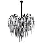 Люстра со стеклянными подвесками дымчатого цвета Ambre Glass Chandelier 80 варинант исполнения - 3 | Loft Concept в Барнауле