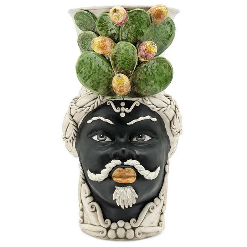 Ваза Vase Moro Man Fico Giant Черный Бежевый Зеленый Ваза Vase Moro Man Fico Giant Черный Бежевый Зеленый в Барнауле | Loft Concept