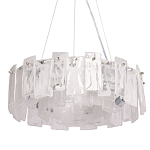 Люстра круглая с подвесными прямоугольными пластинами из стекла Glacier Panels варинант исполнения - 1 | Loft Concept в Барнауле