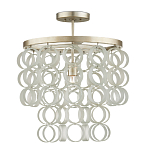 Потолочный светильник с каскадом из круглых декоративных колец Waterfall from the Rings варинант исполнения - 2 | Loft Concept в Барнауле
