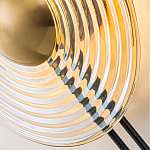 Бра с янтарным стеклянным диском и золотистыми акцентами Savio Glass Disc варинант исполнения - 6 | Loft Concept в Барнауле