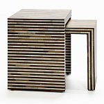 Комплект приставных столиков Stripes Set of tables Beige варинант исполнения - 1 | Loft Concept в Барнауле