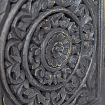 Деревянная ТВ-тумба из массива манго с резьбой Essua Grey Mango TV stand варинант исполнения - 2 | Loft Concept в Барнауле