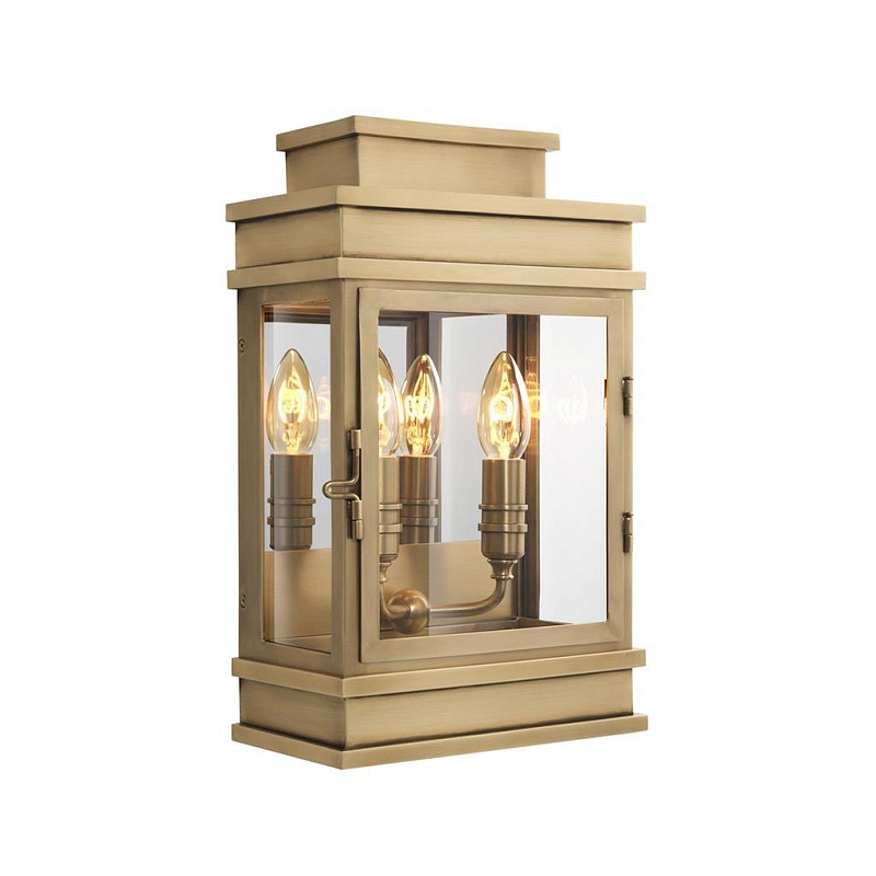 Бра Eichholtz Wall Lamp Linley S Латунь Античная полированная Прозрачный (Transparent) Бра Eichholtz Wall Lamp Linley S Латунь Античная полированная Прозрачный (Transparent) в Барнауле | Loft Concept