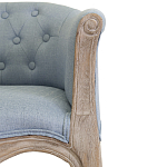 Кресло низкое в стиле прованс Louis French Armchair light blue flax варинант исполнения - 4 | Loft Concept в Барнауле
