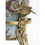 Ваза из голубого фарфора с рисунком птиц и цветов и декоративными элементами Blue Garden варинант исполнения - 4 | Loft Concept в Барнауле