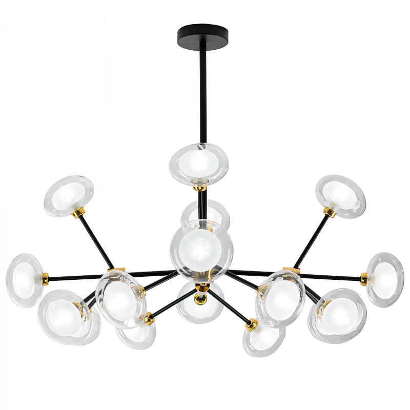 Люстра NABILA CHANDELIER Глянцевое золото Белый Черный Люстра NABILA CHANDELIER Глянцевое золото Белый Черный в Барнауле | Loft Concept