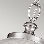 Подвесной светильник с прозрачным стеклянным плафоном в форме шара в современном стиле на цепи Feiss варинант исполнения - 4 | Loft Concept в Барнауле