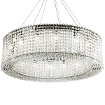 Круглая люстра с хрустальными подвесками хром Crystal Art Chrome Chandelier 16 варинант исполнения - 1 | Loft Concept в Барнауле