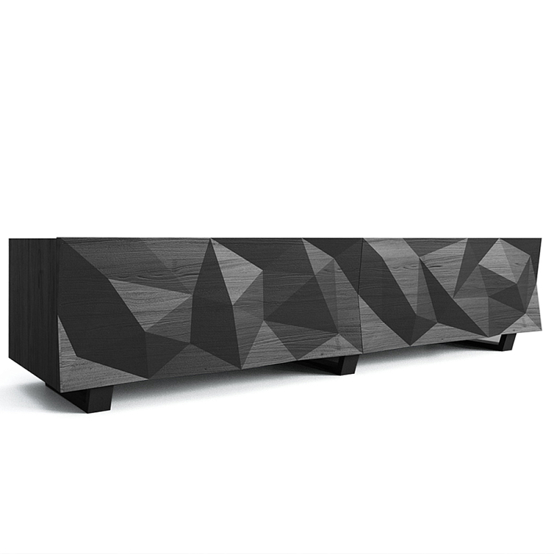 TV-тумба с большими угловыми фигурами Geometric Greece Графитовый TV-тумба с большими угловыми фигурами Geometric Greece Графитовый в Барнауле | Loft Concept