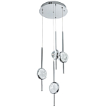 Люстра с 4-мя плафонами из хрустального шара Crystal Bubbles Chrome Hanging Lamp варинант исполнения - 1 | Loft Concept в Барнауле