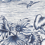 Обои ручная роспись Le Brésil Mer Bleue варинант исполнения - 2 | Loft Concept в Барнауле