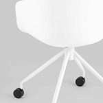 Офисное кресло из пластика с мягким сиденьем Eggshell Grey варинант исполнения - 8 | Loft Concept в Барнауле