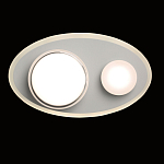 Бра овальной формы белого цвета с 2-мя лампами Lunar Pebbles варинант исполнения - 4 | Loft Concept в Барнауле