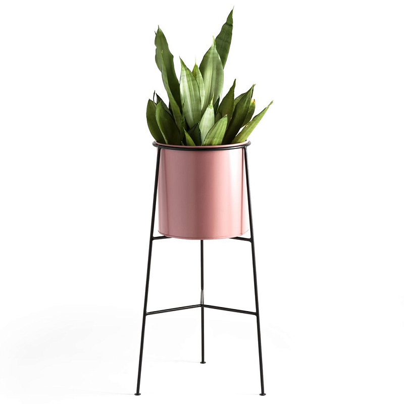 Кашпо из металла Elevated Planters розовое Розовый Черный Кашпо из металла Elevated Planters розовое Розовый Черный в Барнауле | Loft Concept