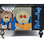 Кресло "Умный Умник" Rick and Morty graffiti chair натуральная кожа  варинант исполнения - 6 | Loft Concept в Барнауле