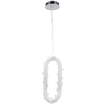 Подвесной светильник овальной формы с декором кристаллы Gilbertine Oval Crystals Hanging Lamp варинант исполнения - 2 | Loft Concept в Барнауле