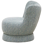 Дизайнерское мягкое кресло без подлокотников в голубой пестрой обивке Roux Armchair варинант исполнения - 4 | Loft Concept в Барнауле