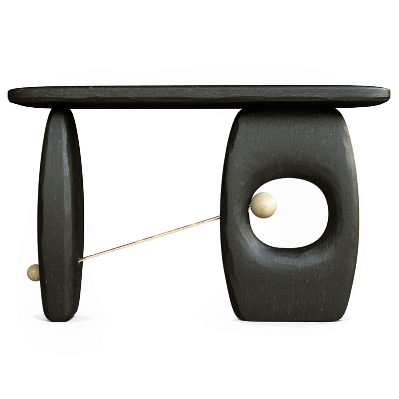 Консоль Lusitania Латунь Черный матовый в Барнауле | Loft Concept 