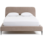 Кровать с обивкой велюр Hazel Velour Beige Bed варинант исполнения - 2 | Loft Concept в Барнауле