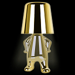 Настольная лампа фигурная золотого цвета с гладким абажуром Высота 19 см Sophia варинант исполнения - 1 | Loft Concept в Барнауле