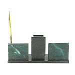 Настольный письменный набор из змеевика с визитницами и ручкой Successful Leader варинант исполнения - 3 | Loft Concept в Барнауле