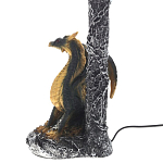 Настольная лампа Дракон Dragon Black Gold Table Lamp Синий Абажур варинант исполнения - 2 | Loft Concept в Барнауле
