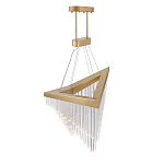 Люстра золотого цвета в форме галочки с каскадом длинных прозрачных трубок Eurofase варинант исполнения - 5 | Loft Concept в Барнауле